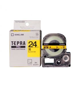 Nhãn in Tepra Epson SC24Y | khổ 24mm x dài 8m