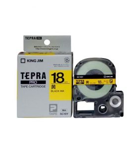 Nhãn in Tepra Epson SC18Y | khổ 18mm x dài 8m