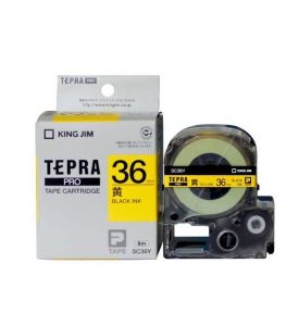 Nhãn in Tepra Epson SC36Y | khổ 36mm x dài 8m